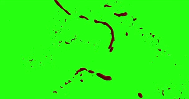 Le sang éclate de flou. 