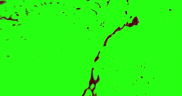 Le sang éclate de flou. 