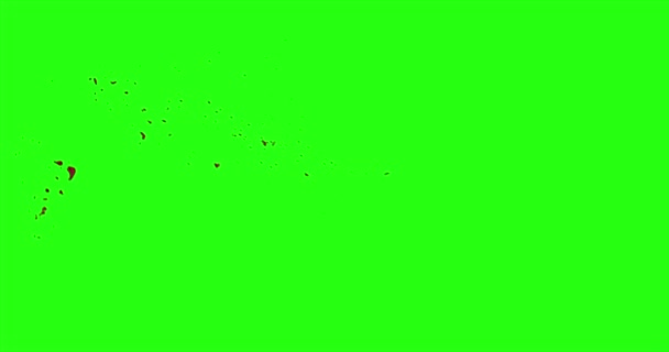 Le sang éclate de flou. 