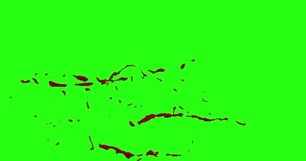 Le sang éclate de flou. 