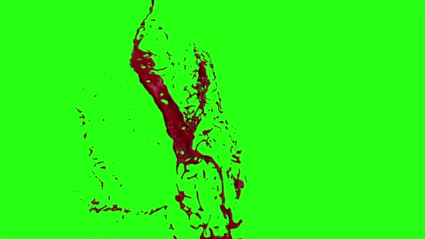 Le sang éclate de flou. 