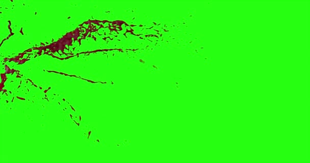 Le sang éclate de flou. 