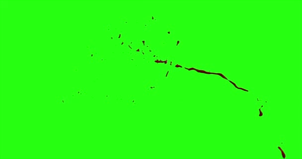 Le sang éclate de flou. 