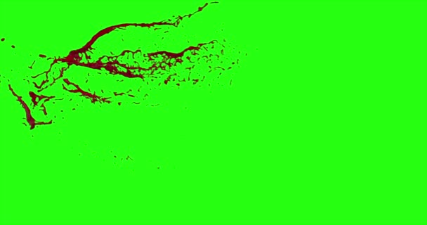 Le sang éclate de flou. 