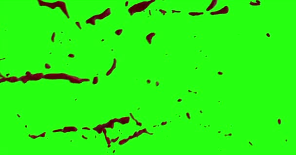 Le sang éclate de flou. 