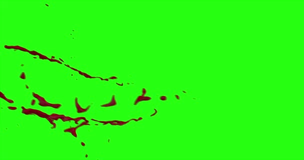 Le sang éclate de flou. 