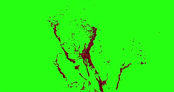 Le sang éclate de flou. 