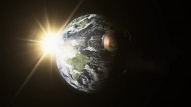 Planet Earth atmosfer ile döner