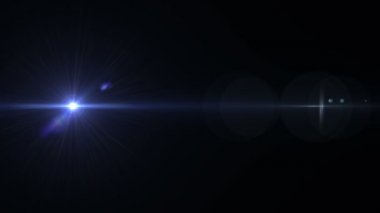 Mavi yatay Lens Flare
