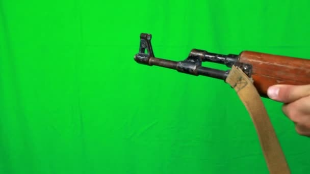 AK-47 assault rifle — Stock Video