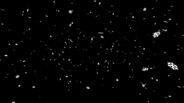 Flocons de neige tombant profondément 