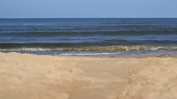 Zand Tunnel en zee — Stockvideo