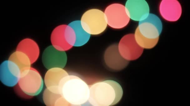 Luces abstractas coloridas de Bokeh — Vídeos de Stock