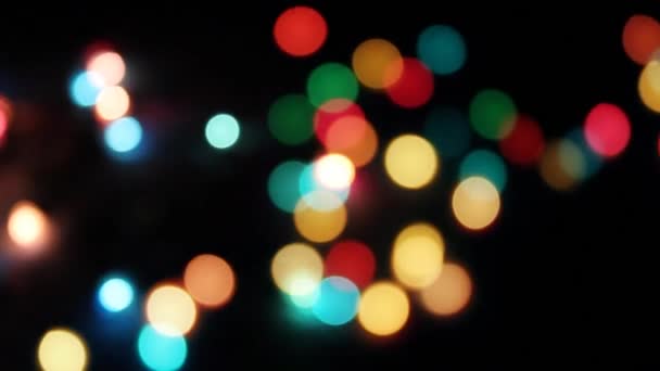 Luzes de Bokeh abstratas coloridas — Vídeo de Stock
