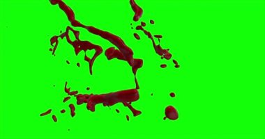 Kan ağır çekimde patladı.