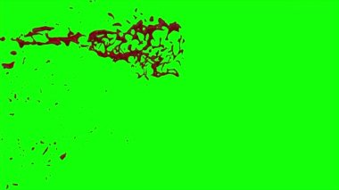 Kan ağır çekimde patladı.