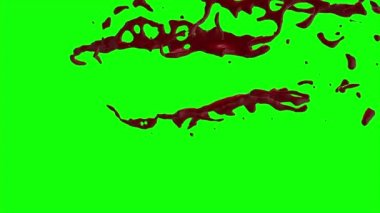 Kan ağır çekimde patladı.