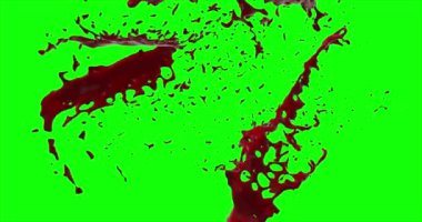 Kan ağır çekimde patladı.