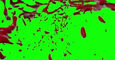 Kan ağır çekimde patladı.