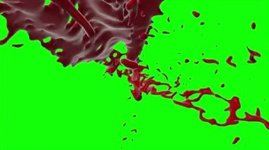 Kan ağır çekimde patladı.