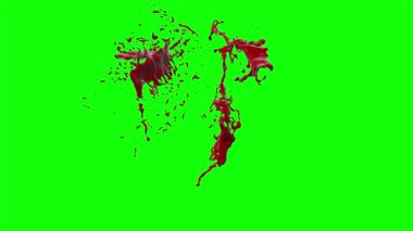 Kan ağır çekimde patladı.