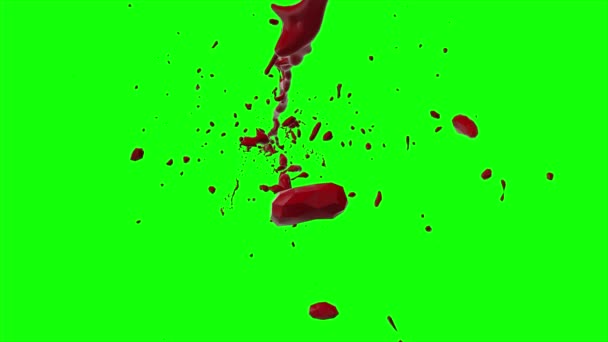 Explosão de sangue em câmara lenta — Vídeo de Stock