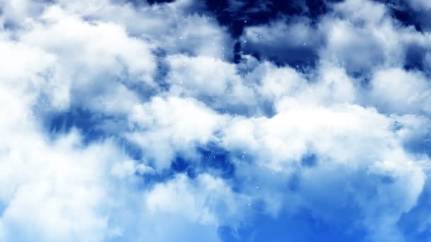 Nubes a través de pequeñas partículas abstractas — Vídeos de Stock