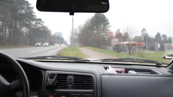 View Through Front Car Window — Stock Footage View Through Front Car Window Stock Footage