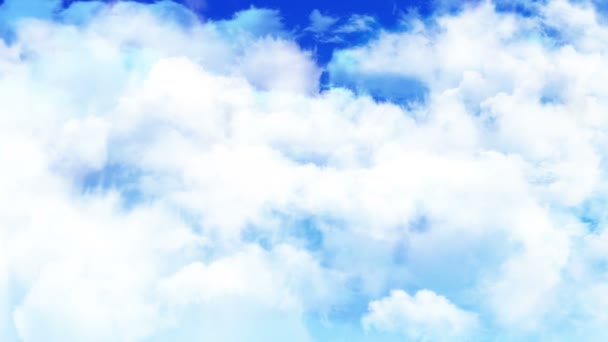 Vuelo a través de nubes del cielo — Vídeo de stock
