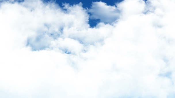 Nubes blancas en el cielo azul — Vídeo de stock