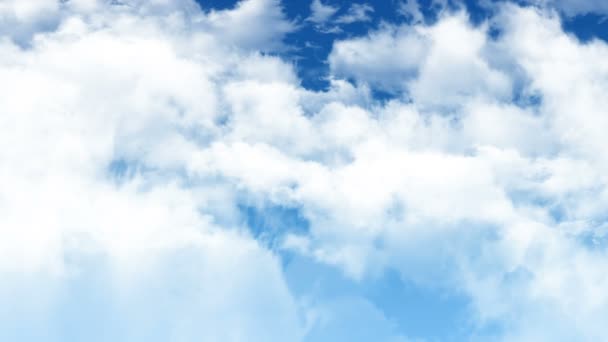 Політ через хмари неба — стокове відео