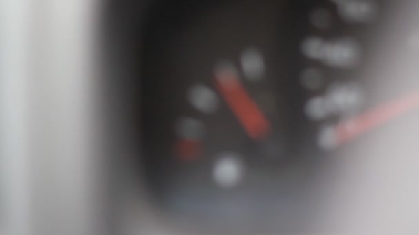 Fuel Gauge Car Dashboard — Stock Video