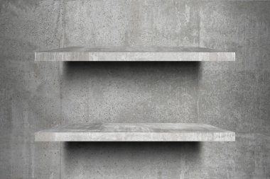 Çift Kişilik boş beton üst hazır ürün görüntü montaj için raflar.
