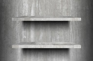 Çift Kişilik boş beton üst hazır ürün görüntü montaj için raflar.