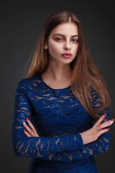 Mode-Studio Porträt der Schönheit Mädchen — Stockfoto