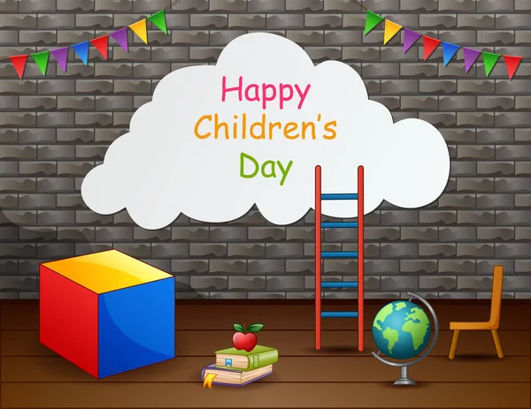 Happy Children Dayテンプレートの背景イラスト — ストックベクタ