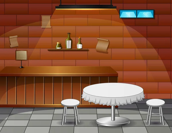 Une Date Romantique Dans Une Illustration Café — Image vectorielle