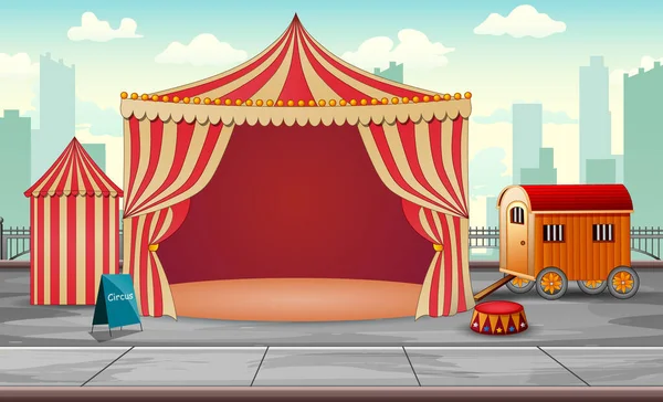 Цирковая Палатка Иллюстрации Парка Развлечений — стоковый вектор