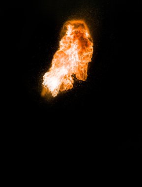 Güçlü alev, gerçek bir fotoğraf.      