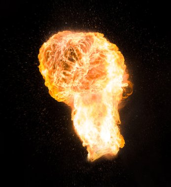 Güçlü alev, gerçek bir fotoğraf.      