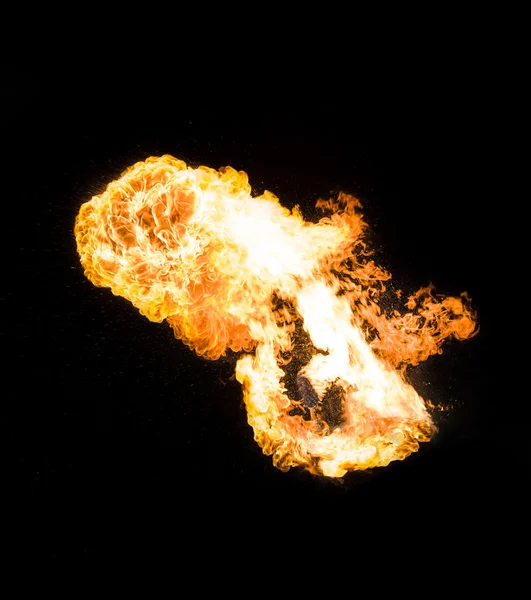 Starke Flamme, echtes Foto. — Stockfoto