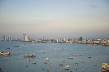 Pattaya, kuş uçuş yüksekliği görünümünden.