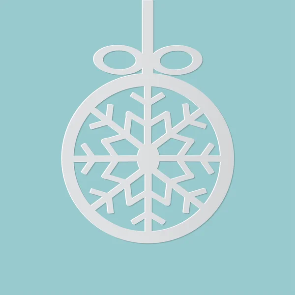 Illustrazione del fiocco di neve di Natale — Vettoriale Stock