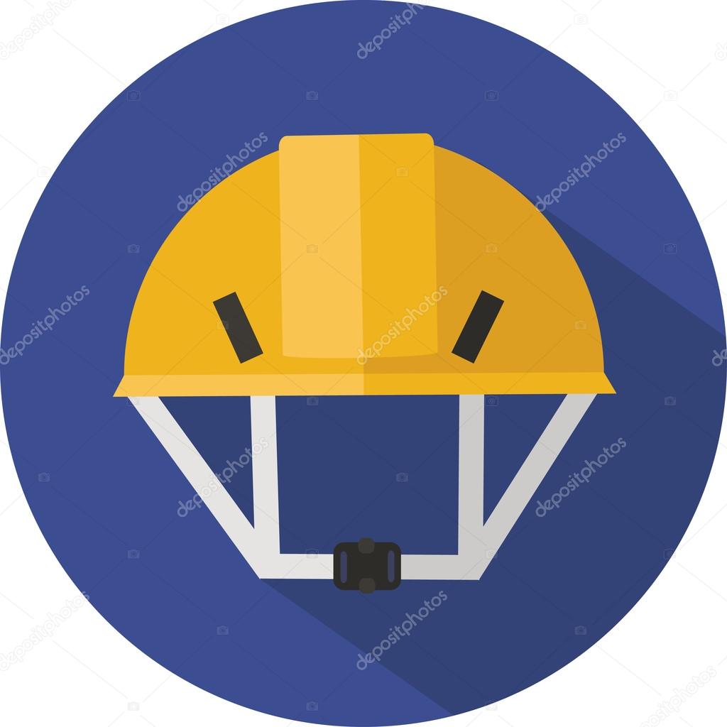 Climbing helmet flat icon