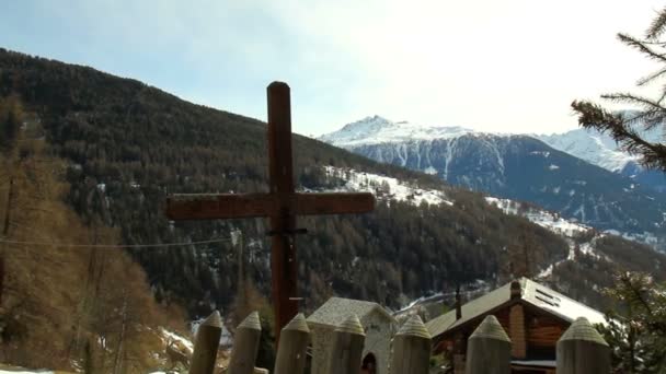 阿尔卑斯山冬季景观 — 图库视频影像
