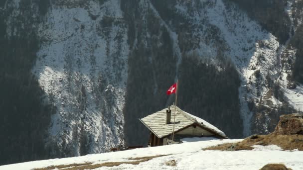Bergblick in den Alpen. — Stockvideo