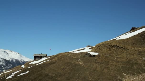 Вид на горы в Альпах . — стоковое видео
