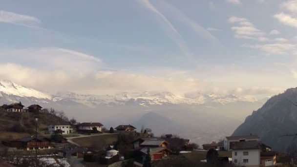 De mening van de berg in de Alpen. Time-lapse. — Stockvideo