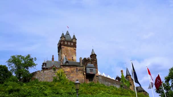 Vista del Castillo Imperial Cochem (Alemania ). — Vídeo de stock