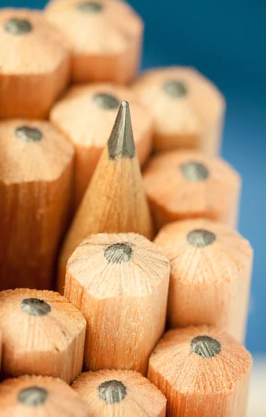 Fából készült ceruza halom — Stock Fotó